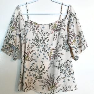 Bailey 44 Off the Shoulder Floral Vine Print Top